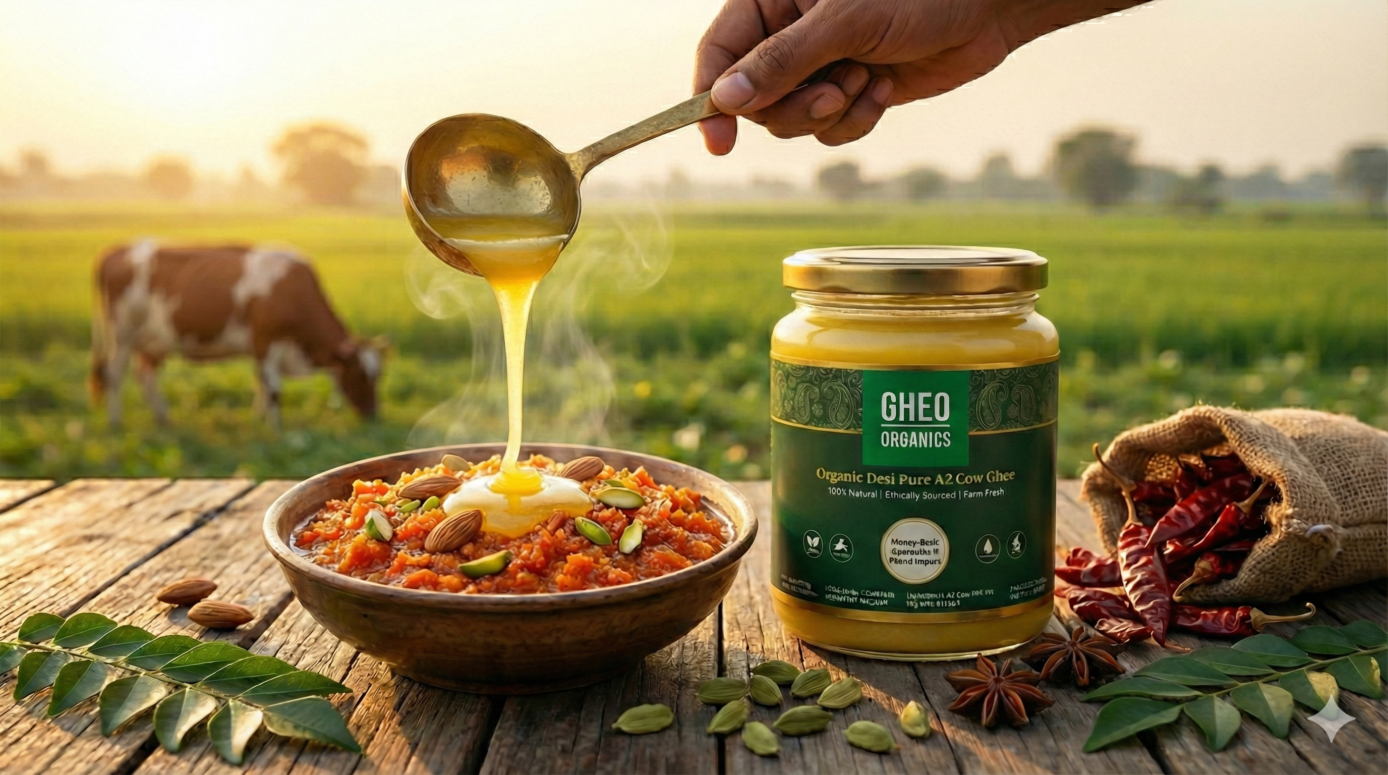 Gheo Organics Halwa and Ghee Jar